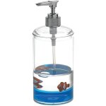 Gedy - aqualine pyxis - distributeur de savon nemo sur pied, transparent / bleu py8089