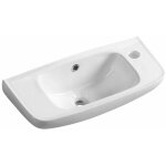 Aqualine - small - lave - mains mural 51x21, 5 cm, avec 1 trou pour robinetterie  droite, blanc 10tp70051 ...