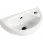Aqualine - small - lave - mains oval, 40x23 cm, avec 1 trou � droite, blanc tp040