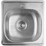 Aqualine - viers - evier 48x48 cm, acier inoxydable aq4848b