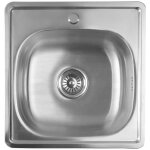 Aqualine - viers - evier 48x48 cm, acier inoxydable aq4848b