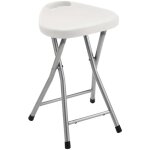Aqualine white line - tabouret de salle de bain pliant, 30x47x29 cm, blanc co75