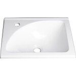 Aqualine - zoja - meuble lavabo 40x32 cm, sans trop - plein, trou pour robinet  gauche, blanc lm408