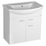 Aqualine - zoja - meuble lavabo 72x74x34 cm, blanc 51075a