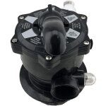 Vanne 6 voies filtre piscine - pour filtre edg aqualux axos xeo top - noire