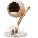 Fudajo - arbre à chat - 83 cm de haut - meuble grattage félin peluche - couleur crème - marron - avec ... Fudajo - arbre à chat - 83 cm de haut - meuble grattage félin peluche - couleur crème - marron - avec ...
