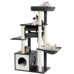 Pawz road - arbre à chat en bois deluxe, multi - plateforme, avec grand hamac pour maine coon, tunnel ... Pawz road - arbre à chat en bois deluxe, multi - plateforme, avec grand hamac pour maine coon, tunnel ...