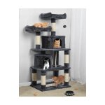 Arbre  chat griffoir avec 2 niches, griffoir 145cm, grattoir geant 5 niveaux, cadre descalade pour ...