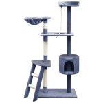 Arbre � chat avec griffoirs en sisal 150 cm bleu fonc� vidaxl