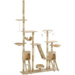 Vidaxl - arbre � chat avec griffoirs en sisal 230 - 250 cm beige