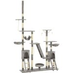 Arbre  chat avec griffoirs en sisal 230 - 250 cm gris