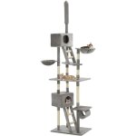 Arbre � chat avec griffoirs en sisal 230 - 260 cm gris