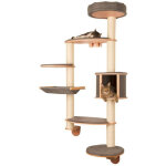 Arbre a chat mural - h. 185 cm - dolomit xl tofana - kerbl - gris