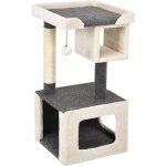 Costway - arbre � chat perchoir large 42x42x80cm avec poteau en sisal balle en peluche 2 niches pour ...