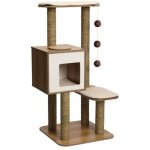 Arbre a chat vesper v base haute noyer