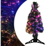 Arbre de nol artificiel mince et support 64 cm fibre optique vidaxl