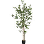 Arbre olivier artificiel - h 120 cm, plante artificielle, feuilles denses r�alistes, fausse plante interieur ...