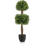 Arbre topiaire en buis artificiel, fausse plante de buis avec pot en plastique rempli de ciment, pour ... Arbre topiaire en buis artificiel, fausse plante de buis avec pot en plastique rempli de ciment, pour ...
