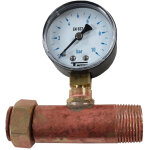 Jaquette prise pression rseau eau mle 3 / 4' (20 / 27) - fl 3 / 4' (20 / 27) + manomtre radial 0 / ...