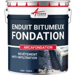 Arcane industries - enduit pour fondations, murs enterr�s, bitumeux noir, hydrofuge, parpaing, b�ton, ...