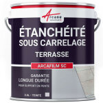 Arcane industries - etancheite sous carrelage, terrasse, balcon avec pente : arcafilm sc - 2. 5 l gris ...