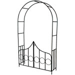 Tectake - arche de jardin avec portillon en acier r�sistant aux intemp�ries, portillon verrouillable ...