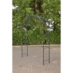 Arche de jardin pour rosiers et plantes grimpantes largeur r�glable en m�tal noir 100003932