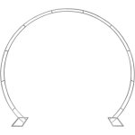 Arche de mariage ronde en mtal - arche de ballons - arche de roses - cadre de mariage - 2, 7 x 2, 4 ...