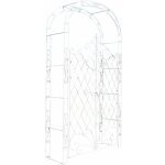 Clp - arche  rosiers en fer melissa avec porte blanc antique