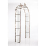 Dcoshop26 - arche  rosiers pour jardin revtue de fer hauteur 260 cm marron vieilli mdj10118