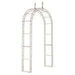 Arche � rosiers lenz en fer forg� marron antique