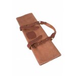 Pochette  couteau en cuir et mtal d'une capacit de 5 pices. - arcos