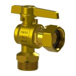 Vanne compteur querre - mle - ecrou tournant - manette mla 20x27