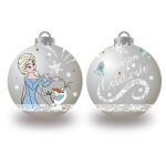 Lot de 6 boules de noël argentées 8cm - la reine des neiges ii Lot de 6 boules de noël argentées 8cm - la reine des neiges ii