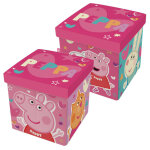 Tabouret de rangement cube peppa pig