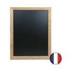 Ardoise murale en bois brut 43 x 33 cm ? �criture double face � la craie ? fabrication fran�aise ? label ...