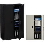 Arebos - armoire de classement armoire de bureau armoire en acier 140 x 90 x 40 cm