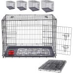 Arebos - cage pour chien 92, 5 x 60 x 66 cm caisse de transport pour chien voiture pliable caisse de ... Arebos - cage pour chien 92, 5 x 60 x 66 cm caisse de transport pour chien voiture pliable caisse de ...