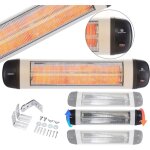 Arebos - chauffage radiant infrarouge chauffe - terrasse 2500 w argent Arebos - chauffage radiant infrarouge chauffe - terrasse 2500 w argent