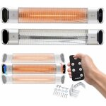 Arebos - chauffage radiant infrarouge avec tlcommande radiateur 2000 w argent