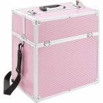 Arebos - pro aluminium cosmétique 2 couches coffret valisa beauté case rosé Arebos - pro aluminium cosmétique 2 couches coffret valisa beauté case rosé
