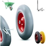 Arebos - roue de secours en caoutchouc plein pu 390 mm roue secours pour brouette