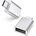 Argent adaptateur usb c vers usb pack de 2 usb c m�le vers usb3 femelle, adaptateur compatible avec macbook ...
