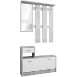 Argonauta - armoire d'entre blanche et bton 100x25xh. 180 cm