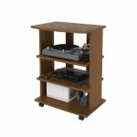 Argonauta - desserte tv noyer antique 2 tagres ouvertes cm 60x45xh 81