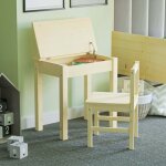 Aries bureau et chaise pour enfant en pin massif table d?activité h 60 x l 59 x p 39 cm, pin Aries bureau et chaise pour enfant en pin massif table d?activité h 60 x l 59 x p 39 cm, pin