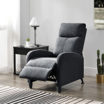 [en. casa] - fauteuil relaxant bregenz inclinable et repose - pieds textile gris fonc