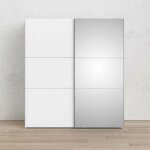 Armoire 195x220 cm blanc mat et gris - aprilia