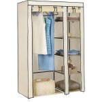 Armoire 2 �tag�res � chaussures en tissu non tiss� � porte unique - beige
