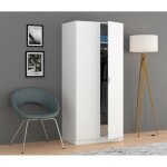 Habitdesign - armoire 2 portes couleur blanc